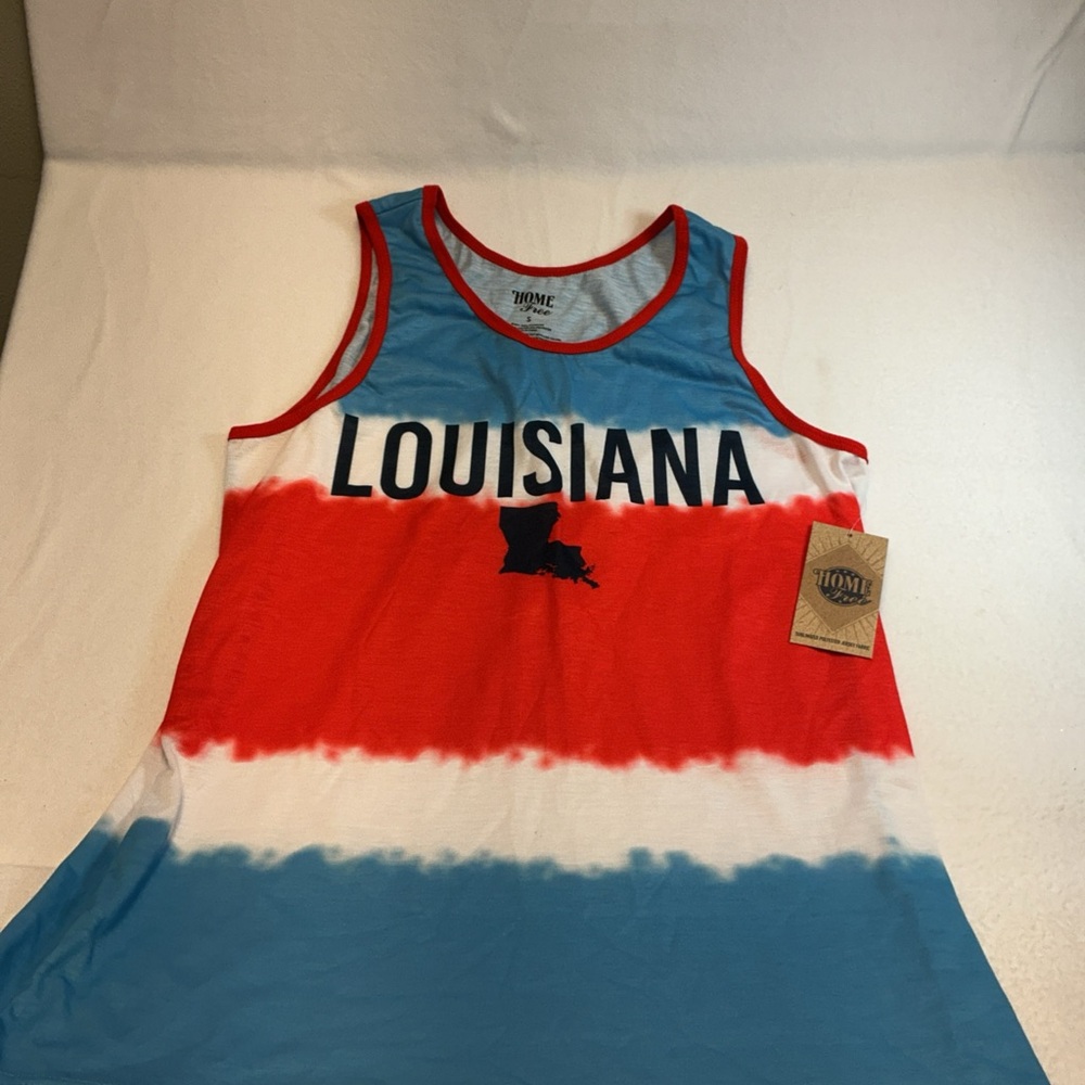 Home Free Louisiana Muscle Tshirt Size Small Red White And Blue New 0489